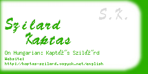 szilard kaptas business card